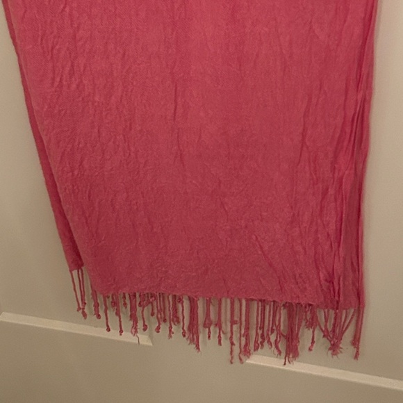 Pink Fringe Pashmina Scarf - Picture 2 of 6